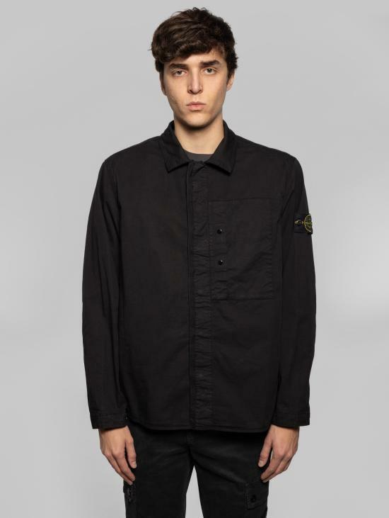 25SS 스톤 아일랜드 수피마 코튼 트윌 스트레치 셔츠 K1S151200033S0010V0029 BLACK DOM - Stone Island