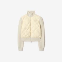 26SS 버버리 체크 스티치 나일론 앤 울 자켓 8118256 CERAMIC WHITE DOM 썸네일 1