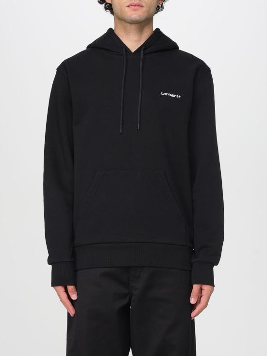 25FW 칼하트 WIP 후드 스크립트 자수 스웨트셔츠 I0353920D2XX BLACK DOM - Carhartt