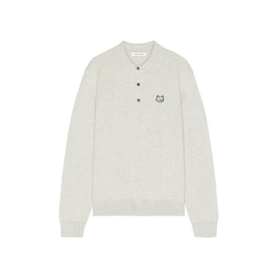 메종키츠네 긴팔 티셔츠 LM00206KT1036H120 LIGHT GREY MELANGE DOM - Maison Kitsune