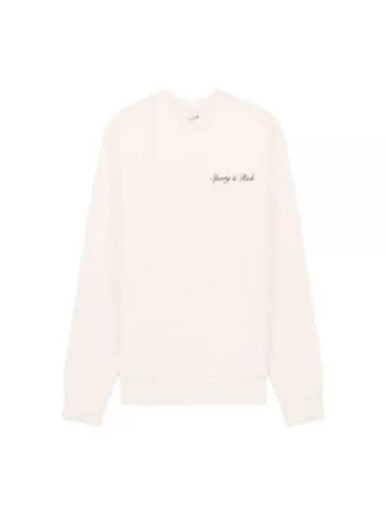 스포티앤리치 긴팔 티셔츠 CRAW2339OF OFF WHITE NAVY DOM - Sporty & Rich