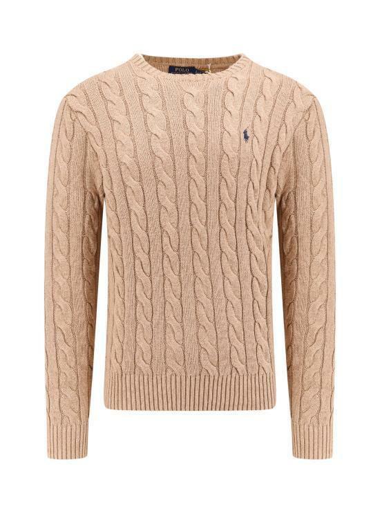 25FW 폴로 랄프로렌 로고 자수 케이블 니트 스웨터 710775885014 BROWN DOM - Polo Ralph Lauren