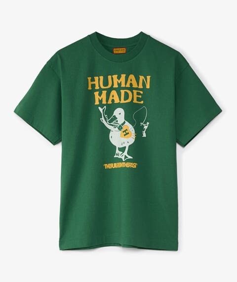 25SS 휴먼메이드 반팔 티셔츠 HM29TE026GREEN DOM - Human Made