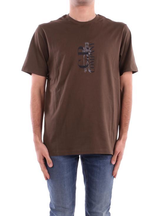 25SS 씨피 컴퍼니 반팔 티셔츠 18CMTS138A005100W683 IVY GREEN DOM - CP company