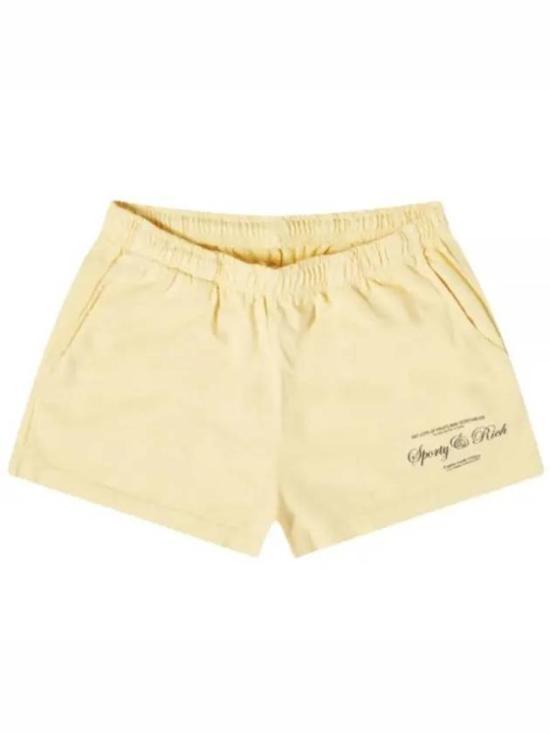 스포티앤리치 숏팬츠 SH864 ALMOND BLACK DOM - Sporty & Rich