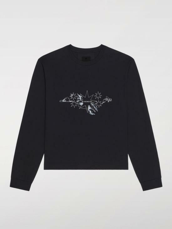 지방시 긴팔 티셔츠 BM71KP3YN0001 BLACK DOM - Givenchy