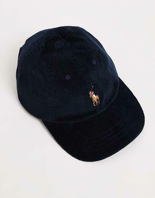 25FW 폴로 랄프로렌 컬러 포니로고 자수 코듀로이 캡 211A90413001 AVIATOR NAVY DOM - Polo Ralph Lauren