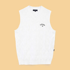25FW 캘러웨이 니트 베스트 C252191001030 WHITE DOM 썸네일 1