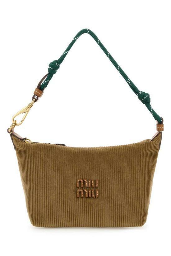 26SS 미우미우 클러치 파우치 5NE8412IG4F05AJ CINNAMON GREEN DOM - Miu Miu