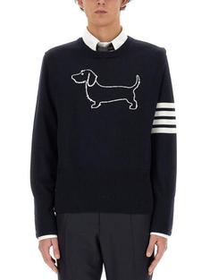 26SS 톰브라운 메리노 헥터 사선 크루넥 풀오버 MKA486AY1002415 NAVY DOM 썸네일 1