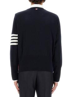 26SS 톰브라운 메리노 헥터 사선 크루넥 풀오버 MKA486AY1002415 NAVY DOM 썸네일 3