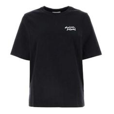 메종키츠네 핸드라이팅 컴포트 티셔츠 MW00126KJ0119O197 BLACK DOM 썸네일 1