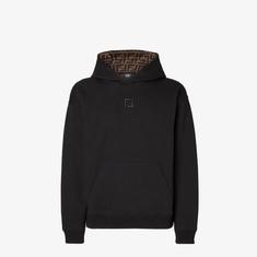 26SS 펜디 FF 엠브로이드 롱 슬리브 후드 티셔츠 FY1143ATL9F0QA1 BLACK DOM 썸네일 1