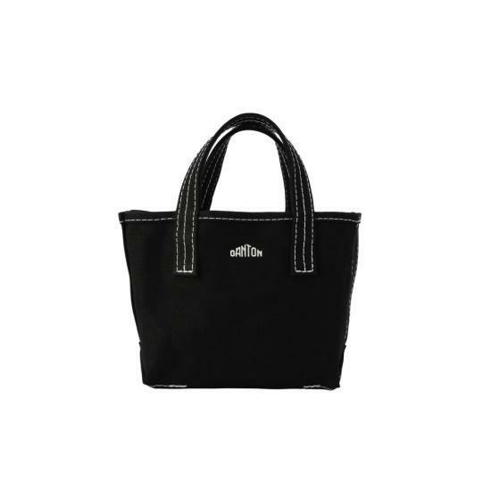 25FW 단톤 코튼 캔버스 토트백 VOSGESPETITBLACKOFFWHITE BLACK OFF WHITE DOM - Danton