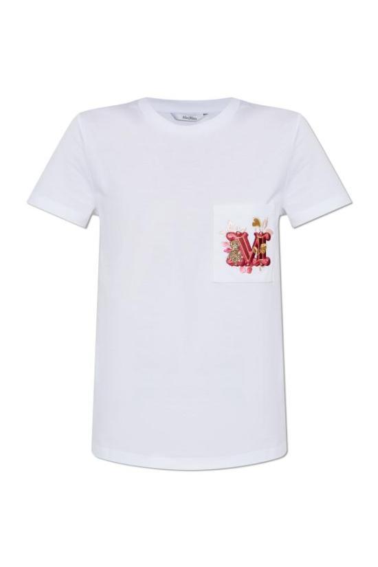 25SS 막스마라 반팔 티셔츠 1194102100411941021600004 WHITE DOM - Max Mara