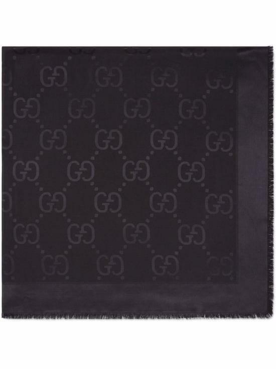 25FW 구찌 GG 자카드 실크 울 숄 6636713GC431000 BLACK DOM - Gucci
