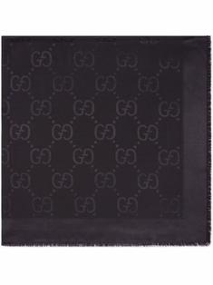 25FW 구찌 GG 자카드 실크 울 숄 6636713GC431000 BLACK DOM 썸네일 1
