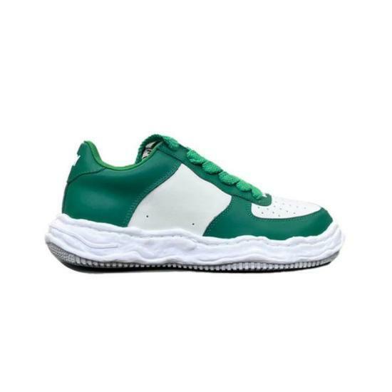 메종 미하라 야스히로 웨인 OG 솔 레더 로우탑 A08FW706GRNWHT GRN WHT DOM - Mihara Yasuhiro