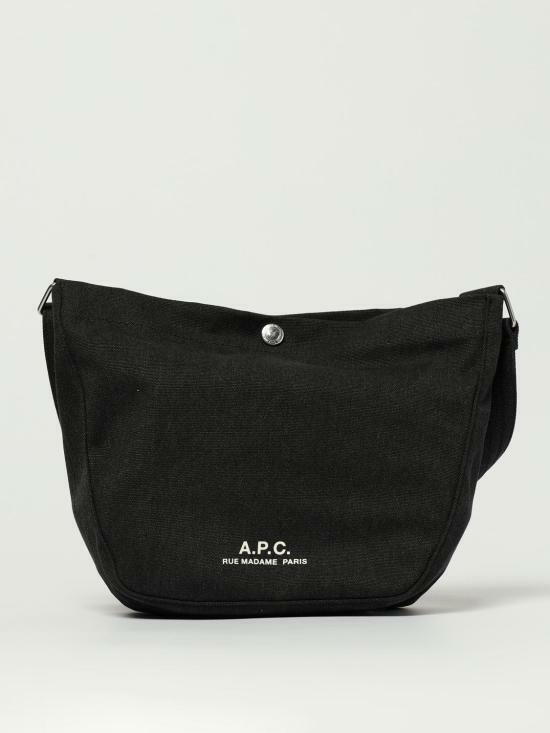 26SS 아페쎄 저널 로고 스몰 숄더백 PSAJZM67010LZZ BLACK DOM - A.P.C.