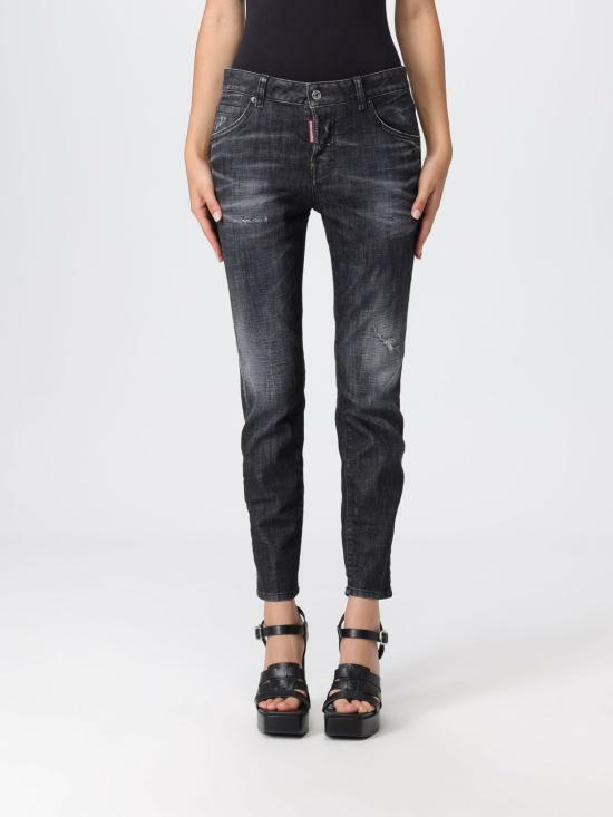 25FW 디스퀘어드2 데님 팬츠 S75LB1054S30357900 BLACK DOM - Dsquared2