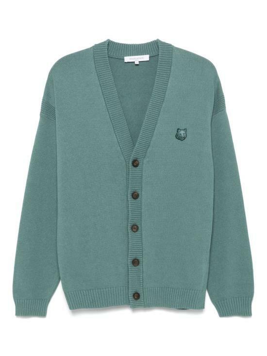 25SS 메종키츠네 가디건 OM00502KT10990080 SOFT TEAL DOM - Maison Kitsune