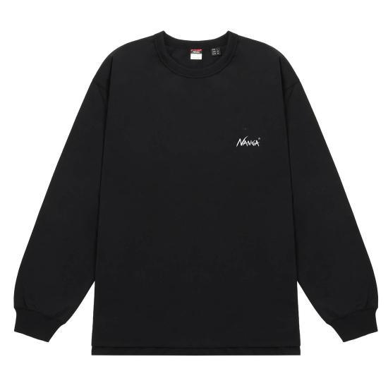 난가 긴팔 티셔츠 ECOHYBRIDLIFEISAJOURNEYLSTEE BLACK DOM - Nanga