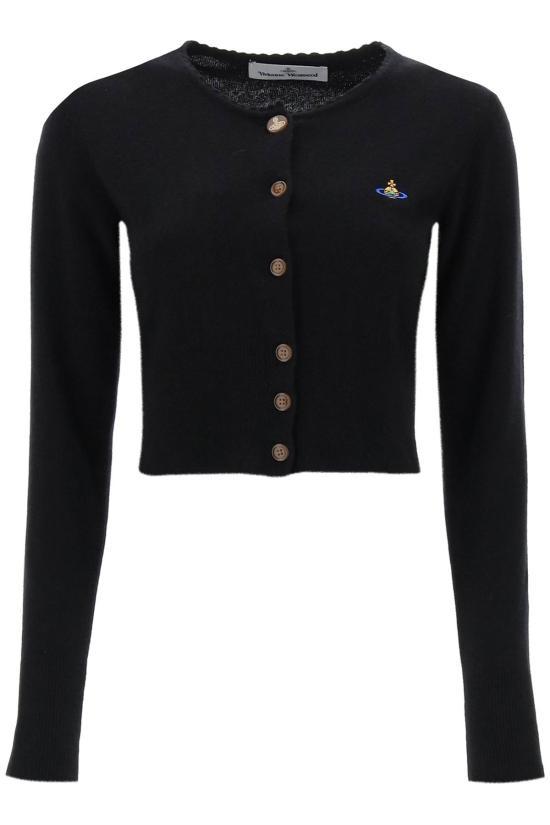 비비안웨스트우드 베아 크롭드 가디건 1803002UY0018N401 BLACK DOM - Vivienne Westwood