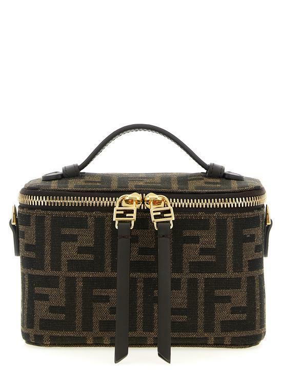 26SS 펜디 배니티 FF 자카드 패브릭 미니백 8BS108AFPMF1GL7 BROWN DOM - Fendi