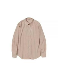 오라리 긴팔 셔츠 A24SS01WW LIGHT BROWN STRIPE DOM 썸네일 1