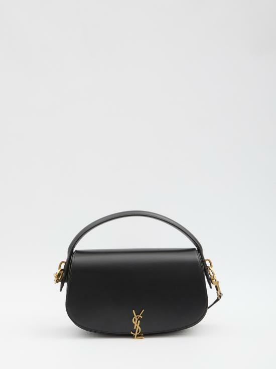 25FW 생로랑 볼테르 하프문백 8373820SX0W1000 BLACK DOM - Saint Laurent