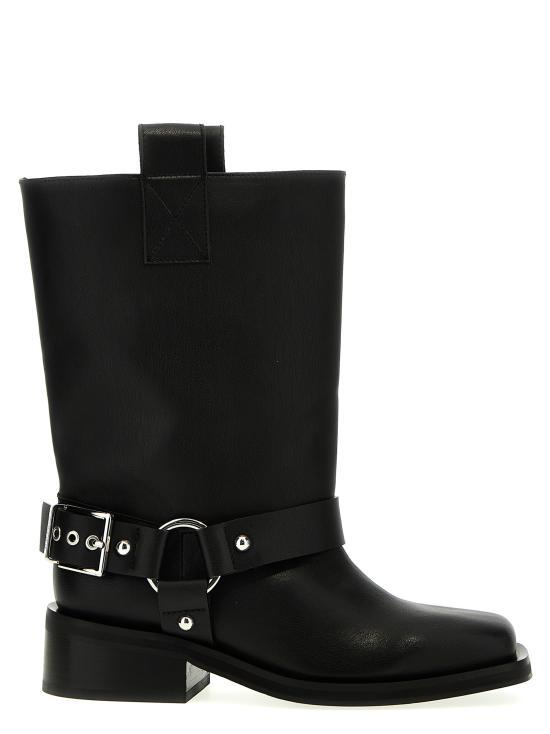 가니 바이커 튜블러 미들 부츠 S2275099 BLACK DOM - Ganni