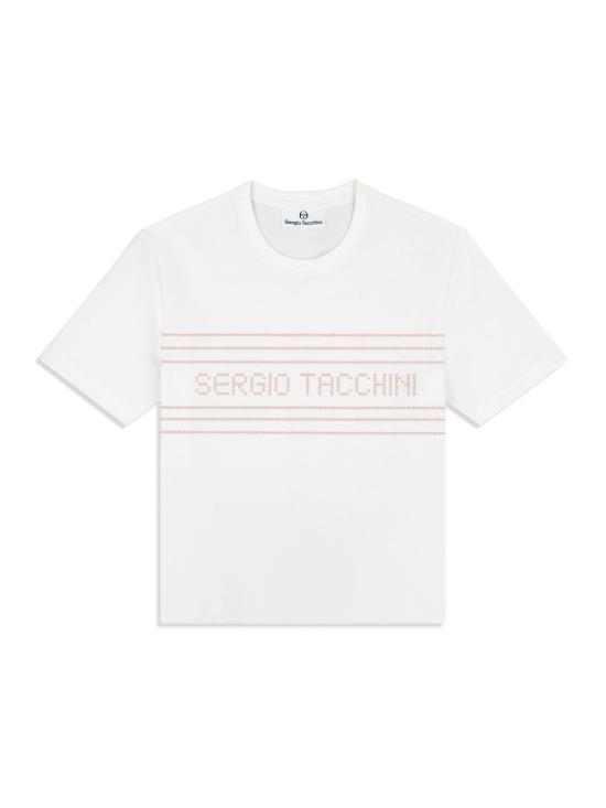 25SS 세르지오 타키니 반팔 티셔츠 STS25W51159BRILLIANTWHITE BRILLIANT WHITE DOM - sergio tacchini