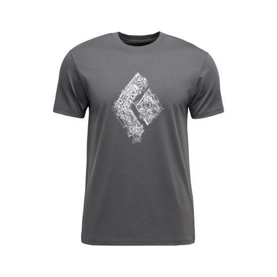 25SS 블랙 다이아몬드 반팔 티셔츠 PAMAP752472 ANTHRACITE DOM - black diamond
