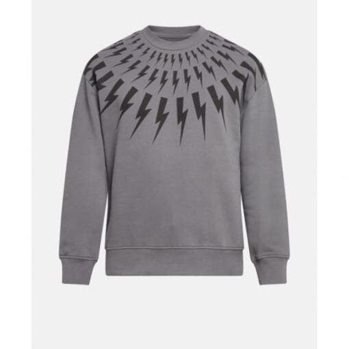 닐바렛 긴팔 티셔츠 NBV7JS010SV517S035 MEDIUM GREY DOM - Neil Barrett