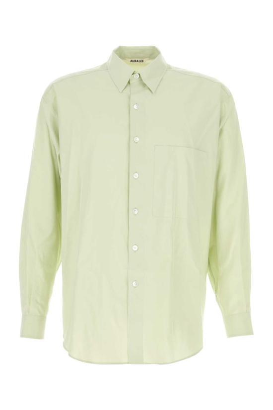 25SS 오라리 긴팔 셔츠 A25SS02TN LIGHT GREEN DOM - Auralee
