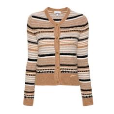 가니 스트라이프 소프트 울 가디건 K2235177 TIGERS EYE DOM 썸네일 1