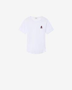 26SS 이자벨마랑 반팔 티셔츠 TS0315FAA1N09EWHBY WHITE BURGUNDY DOM 썸네일 1