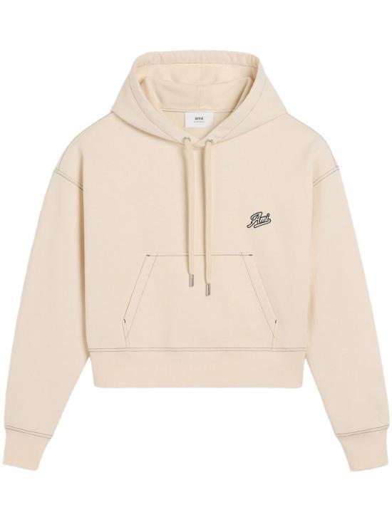 25SS 아미 후드 티셔츠 HSW229JE0098136 WHITE CREME DOM - Ami