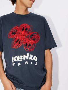 겐조 반팔 티셔츠 FE55TS2734SG77 NAVY BLUE DOM 썸네일 4