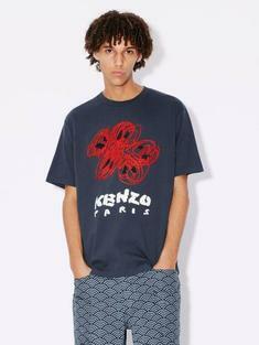 겐조 반팔 티셔츠 FE55TS2734SG77 NAVY BLUE DOM 썸네일 2