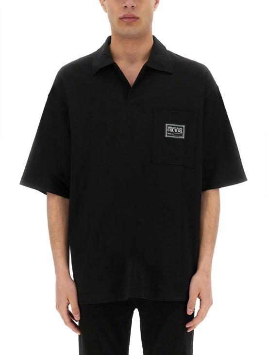 25SS 베르사체 폴로 티셔츠 78GAG629J0001899 BLACK DOM - Versace