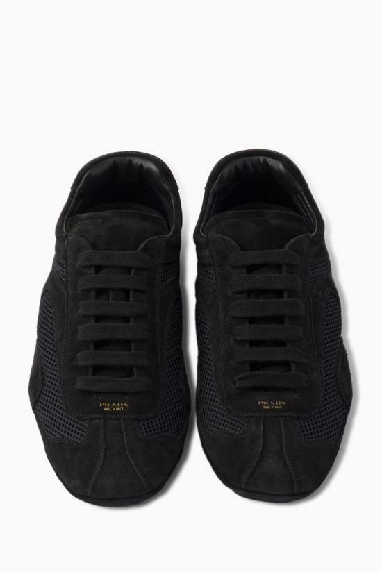 26SS 프라다 몬테카를로 리에디션 2005 스웨이드 메쉬 스니커즈 1E247O3D8CF0002 BLACK DOM - Prada