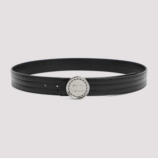 디올 가죽 벨트 4302RUVDQH00N BLACK DOM - Christian Dior