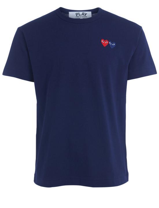 25SS 꼼데가르송 반팔 티셔츠 AXT2260512AZT2260512P1T226 NAVY DOM - Comme des Garcons