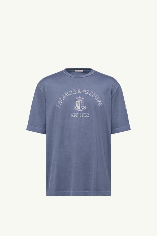 26SS 몽클레어 반팔 티셔츠 8C0001389BAL76G COBALT BLUE DOM - Moncler