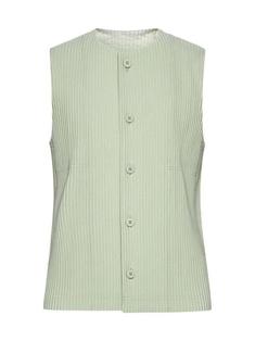 옴므 플리세 이세이 미야케 민소매 티셔츠 HP46JE15261 LIGHT JADE GREEN DOM 썸네일 1