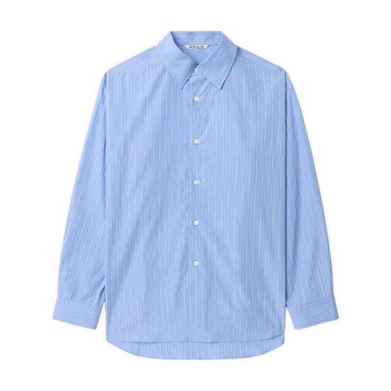오라리 긴팔 셔츠 A24AS01SS SAX BLUE DOM - Auralee