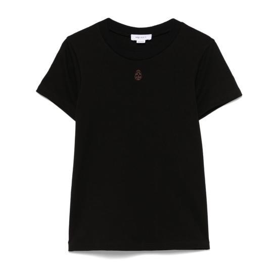 25SS 알렉산더 맥퀸 반팔 티셔츠 819193QLAEH1000 BLACK DOM - Alexander McQueen