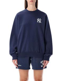 25SS 스포티앤리치 양키스 세리프 크루넥 스웨트 셔츠 ST071623631BL1063902 NAVY WHITE DOM 썸네일 1