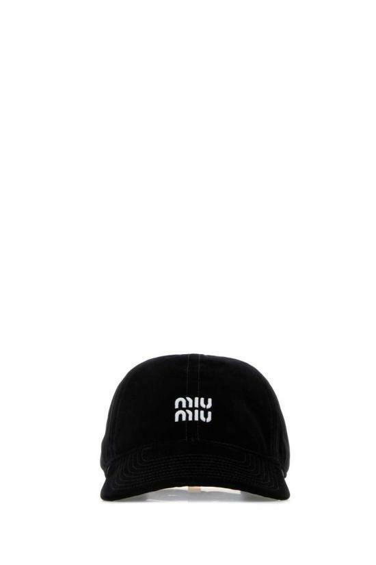 26SS 미우미우 볼캡 5HC3692CUAF034S BLACK TOBACCO DOM - Miu Miu